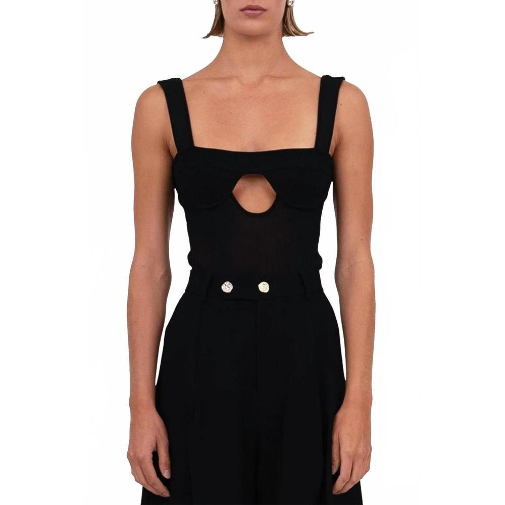 NEW NONCHALANT LABEL carmen tank top in black
